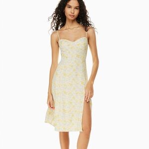 Aritzia Sunday best viola yellow floral midi dress